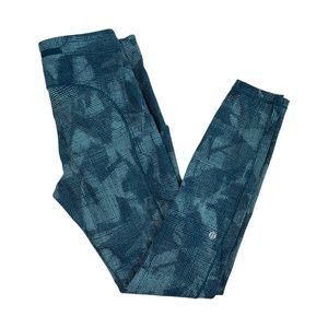 Lululemon Speed Up Tight 28" size 6 in Illusion Tidal Teal Bermuda